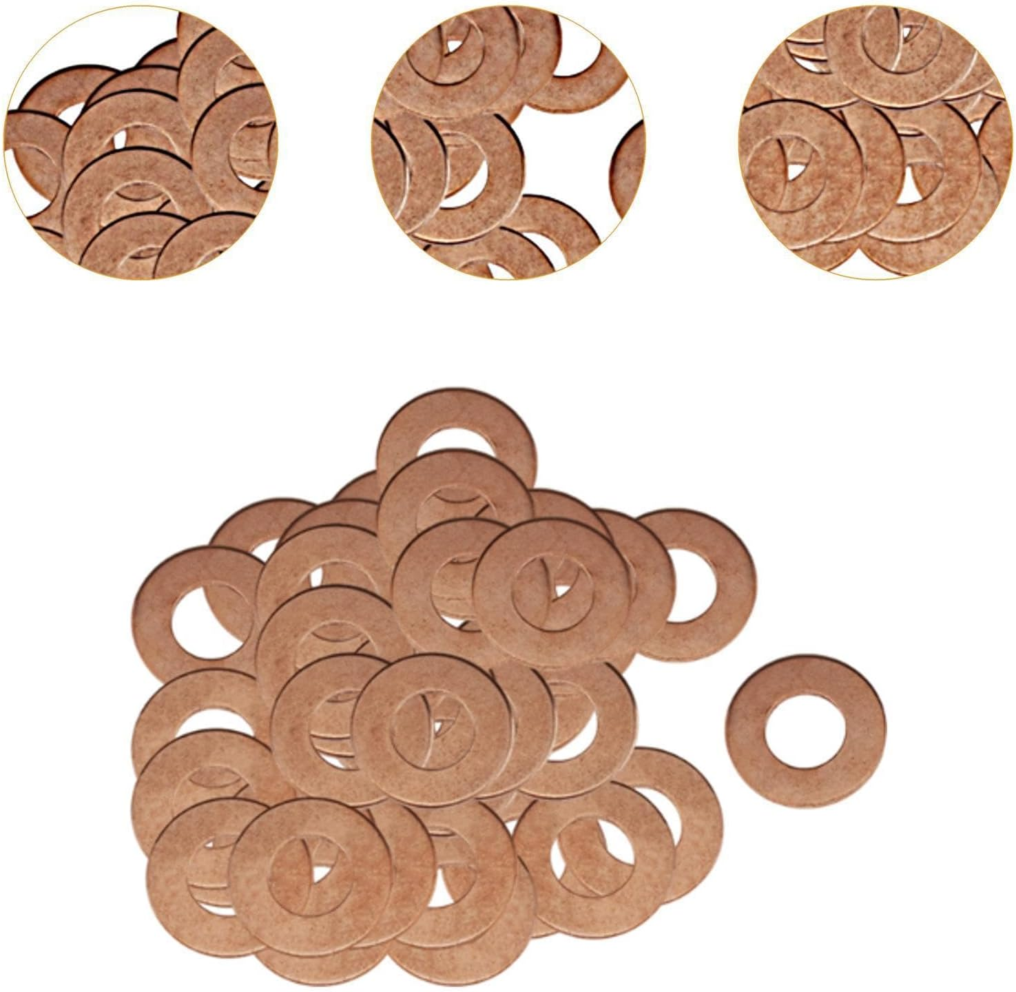 Vsenkes 100X Dent Puller Rings Car Body Panel Pulling Washers Iron round Washers for Vehicle Auto Automotive Consumables Truck image number 4