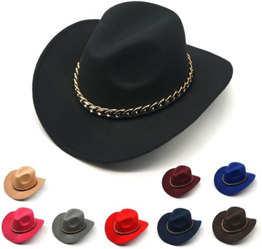 Western Outback Cowboy Hat Men'S Women'S Style Felt Canvas Black image number 3
