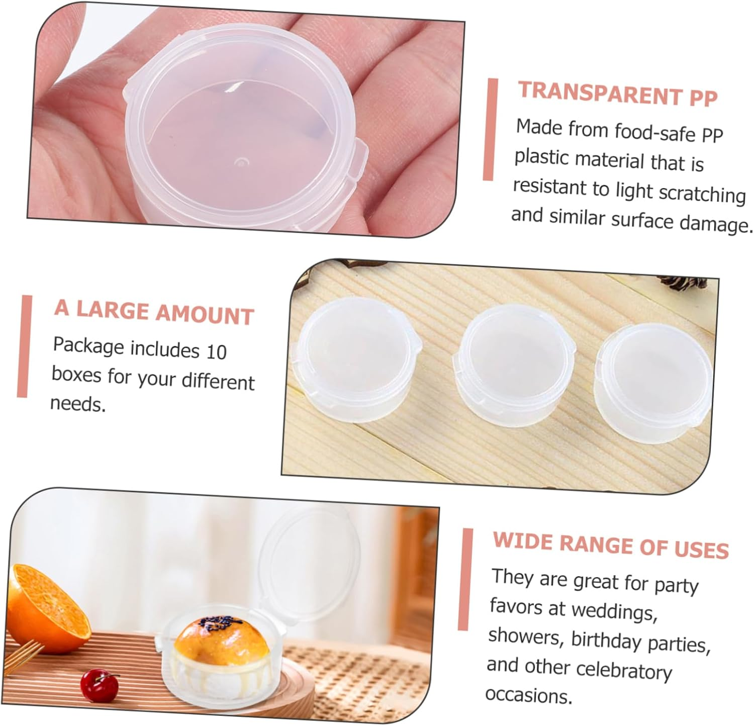 10Pcs Earplug Storage Box round Plastic Cover Storage Container for Small Container Use as Ear Plug Holder