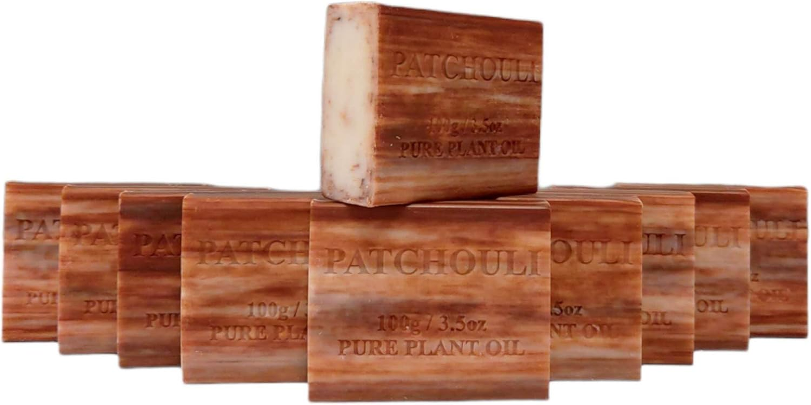 4X 100G Plant Oil Soap Patchouli Scent Pure Natural Vegetable Base Bar Australia image number 1