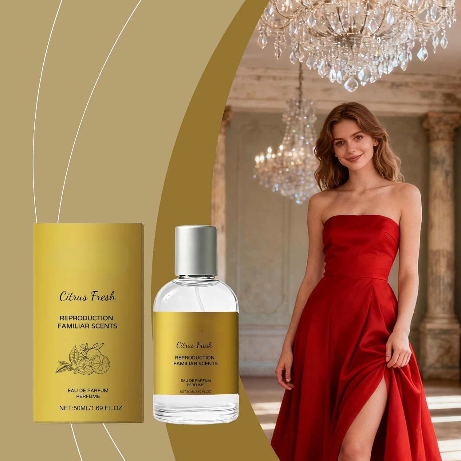 Citrus Fresh Perfume for Women and Men, Long-Lasting Eau De Parfum, Fresh Clean Scent, Everyday Fragrance Spray, Crisp Citrus Cologne, Refreshing Unisex Perfume, Light & Uplifting Daily Wear Scent