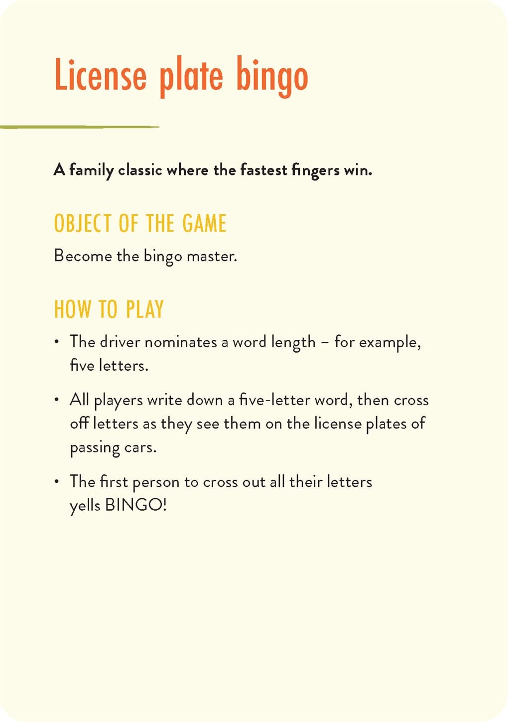 Road Trip Games: 50 Fun Games to Play in the Car image number 2