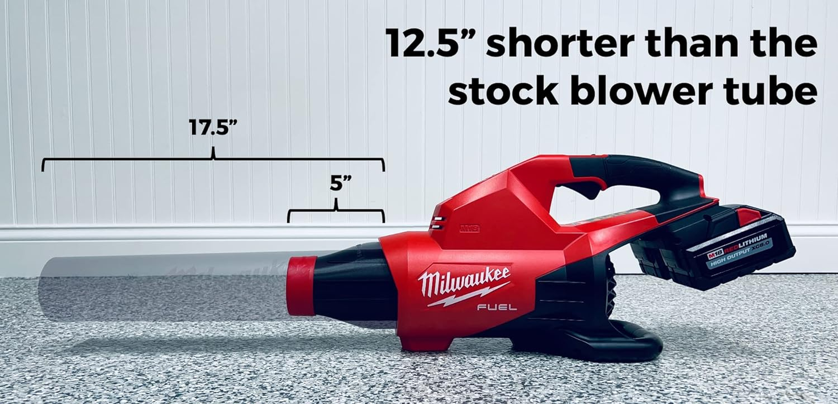 Stubby Car Drying Nozzle for Milwaukee M18 Fuel Leaf Blowers - Dual Battery (2824-20) image number 4