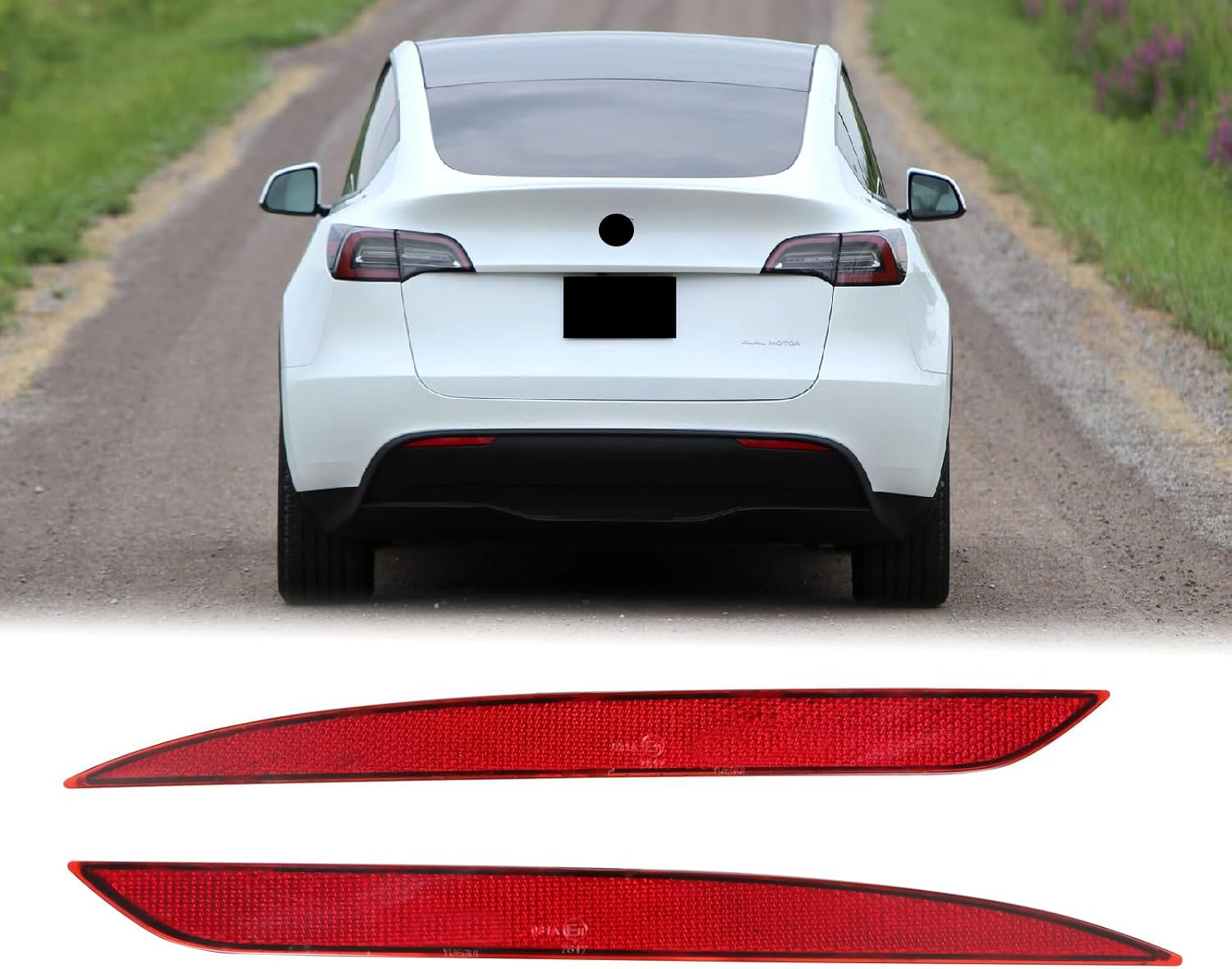 Rear Bumper Reflector Driver Side 1495817-00-C Compatible with Tesla Model Y 2020-2021，Left