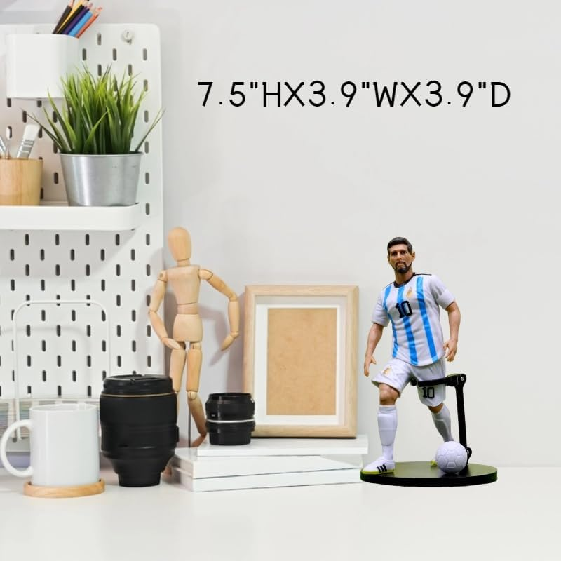 Lionel Messi Action Figure, Super Football Star Classic NO.10 Figure, Great for Office&Desk, 7.5&rdquo; H X 3.9&rdquo; W X 3.9&rdquo; D image number 2