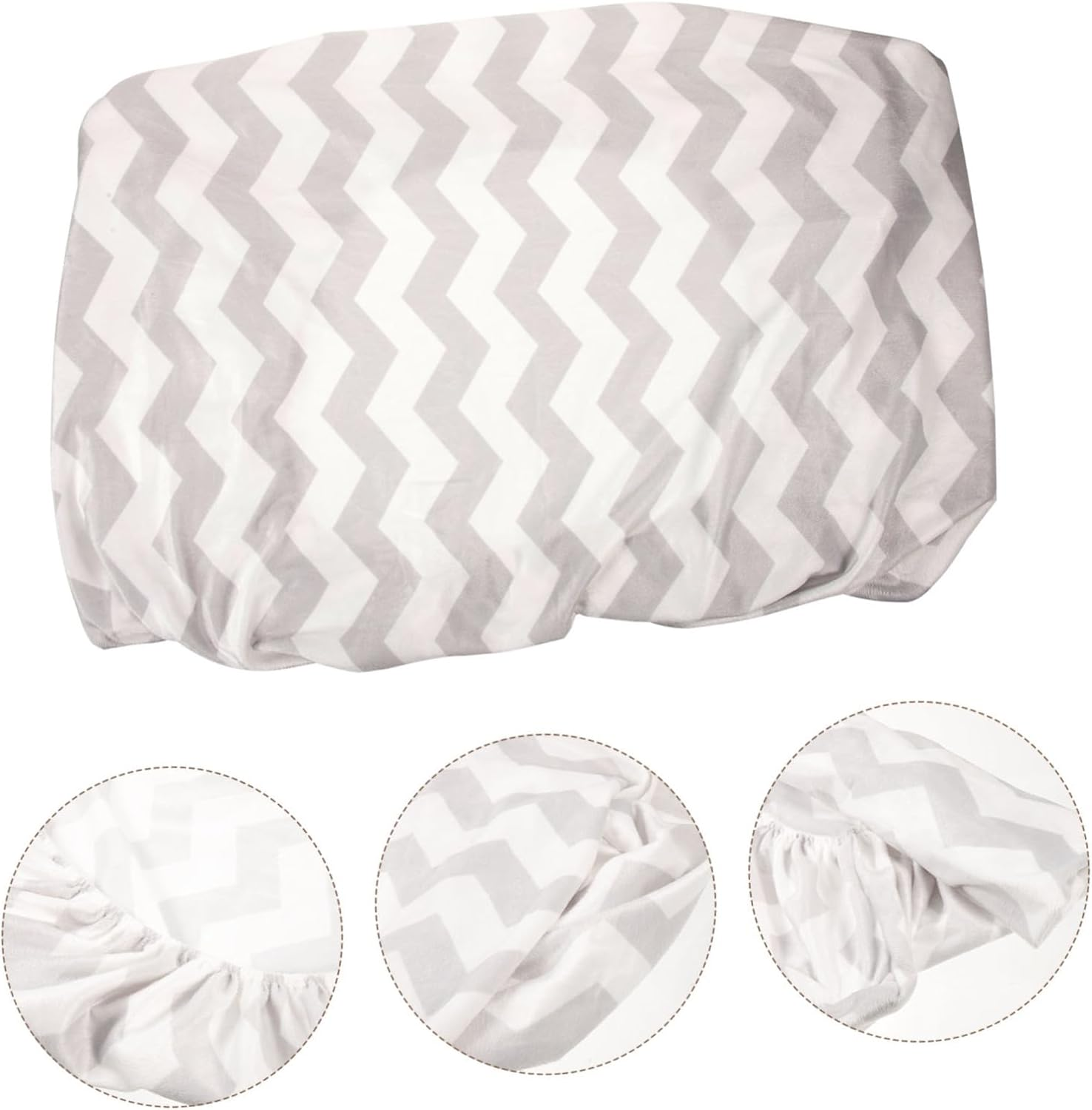 ERINGOGO Baby Changing Pad Cover for Travel &ndash; Washable Diaper Changing Mat Sleeve Detachable Wave Pattern for Newborns image number 2
