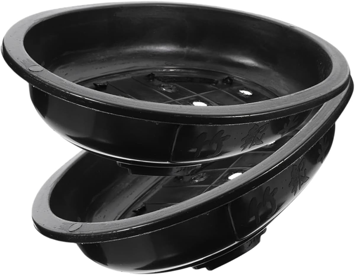 FUNOMOCYA 2Pcs Oval Bonsai Pot Large Pot Gardening Household Use Drainage for Indoor Planting Garden Supply