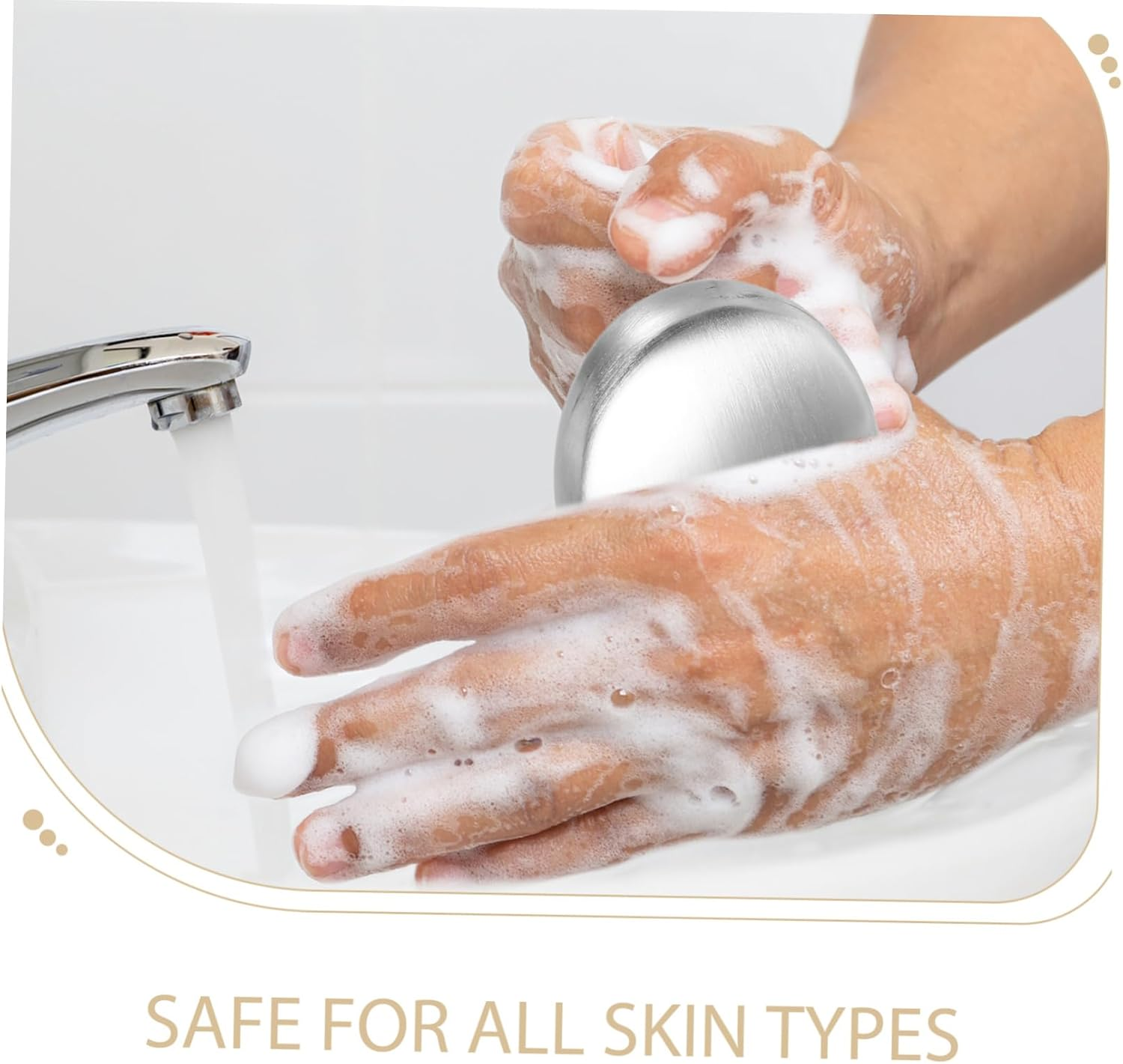 INOOMP Stainless Steel Soap Bar Odor Absorber Portable Metal Soap for Hand Cleaning Kitchen Odor Removal Reusable for Home and Travel