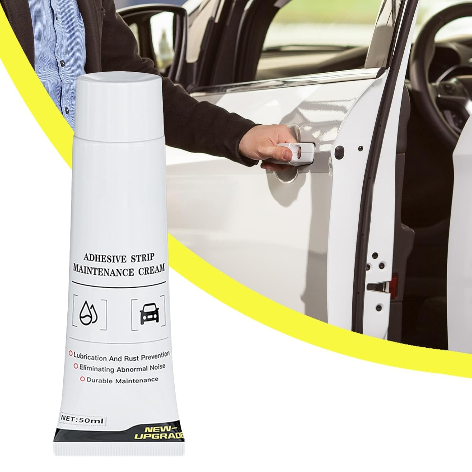 Silicone Lube Automotive - Car Rubber Strip Grease, Multifunctional Lubricating Grease for Long-Lasting Protection, 50Ml image number 3