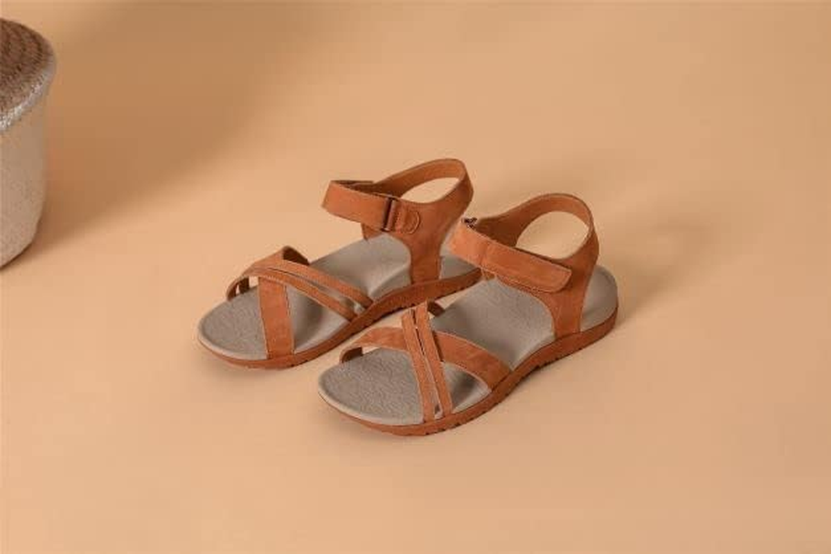 FOOT BIO-TEC Female Smart Tan Orthotic Sandals 8 image number 1