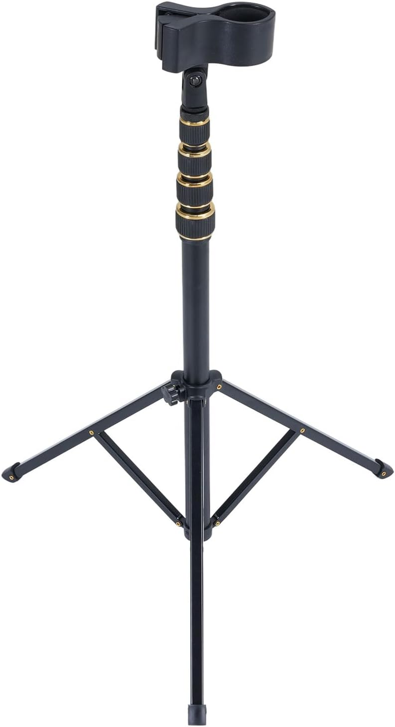 Hair Dryer Stand, 23.62-76.77 Inch Adjustable Height Hair Dryer Holder with Tripod and Universal Clip, 180 Degree Rotating Handsfree Blow Dryer Holder for Salons or Home Use image number 4