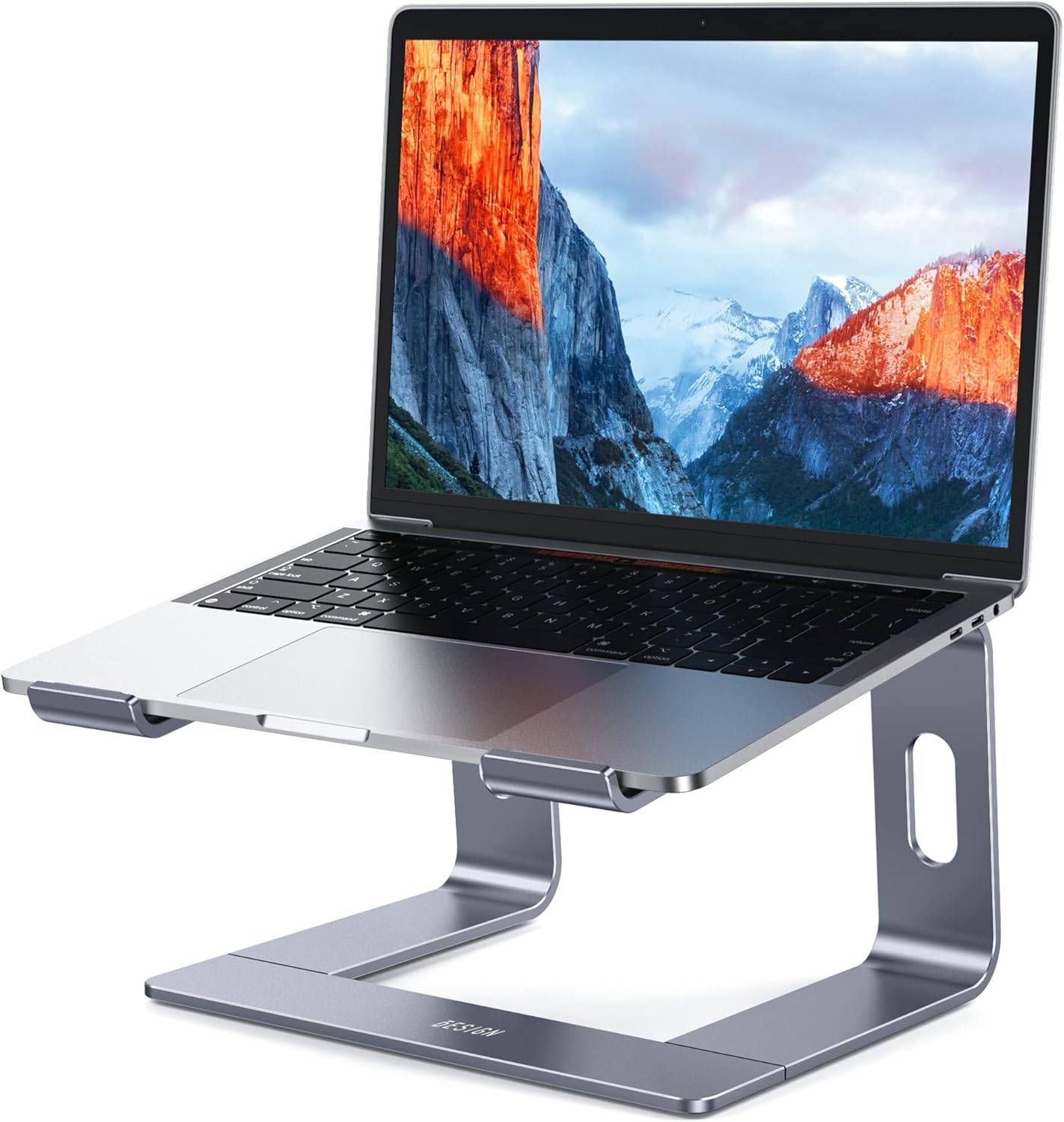 BESIGN LS03 Aluminum Laptop Stand, Ergonomic Detachable Computer Stand, Riser Holder Notebook Stand Compatible with Air, Pro, Dell, HP, Lenovo More 10-15.6" Laptops, Black