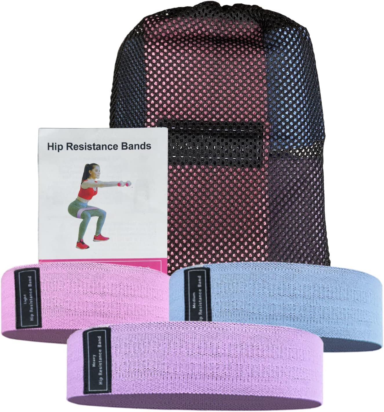 Fabric Resistance Bands for Working Out,Exercise Bands Resistance Band, Booty Bands for Legs and Butt Yoga Pilates Rehab, Fitness Elastic Bands Set image number 1