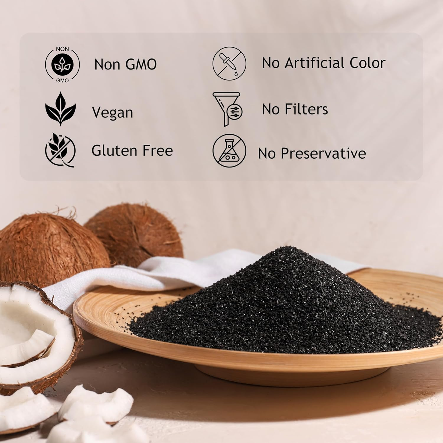 Coconut Charcoal Powder for Face and Skin | Activated Charcoal Powder | Derived from Coconut Shell | Removed Dead Skin, Impurities and Detoxify Skin (100G)