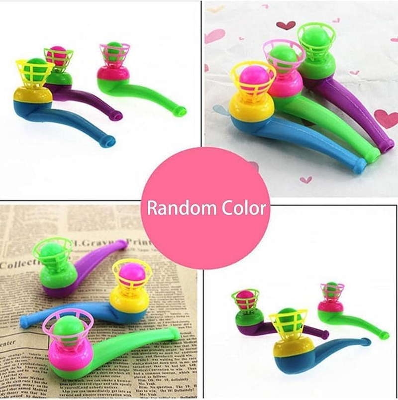 3Pcs Random Color Floating Blow Pipe & Balls Game, Balance Blowing Toys - Stress Reliever for Toddlers to Adults image number 4