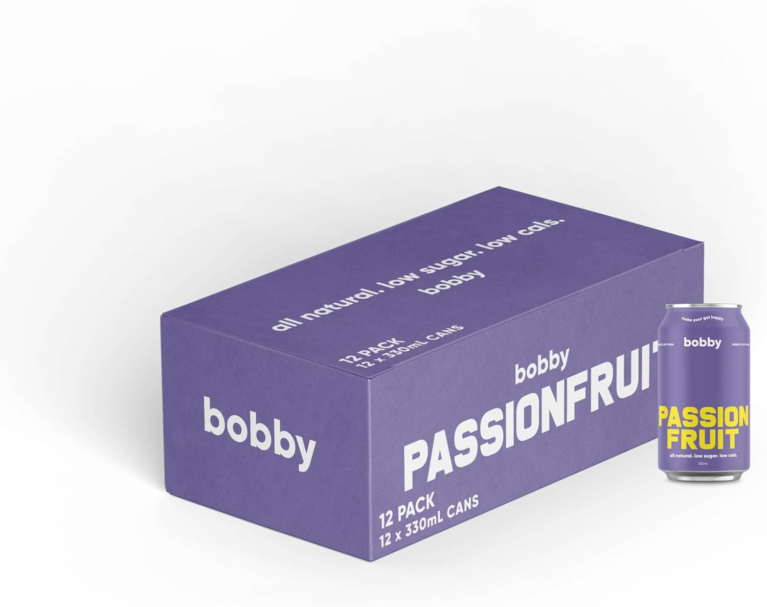Bobby Passionfruit Prebiotic Soft Drink 330 Ml (Pack of 12) image number 2
