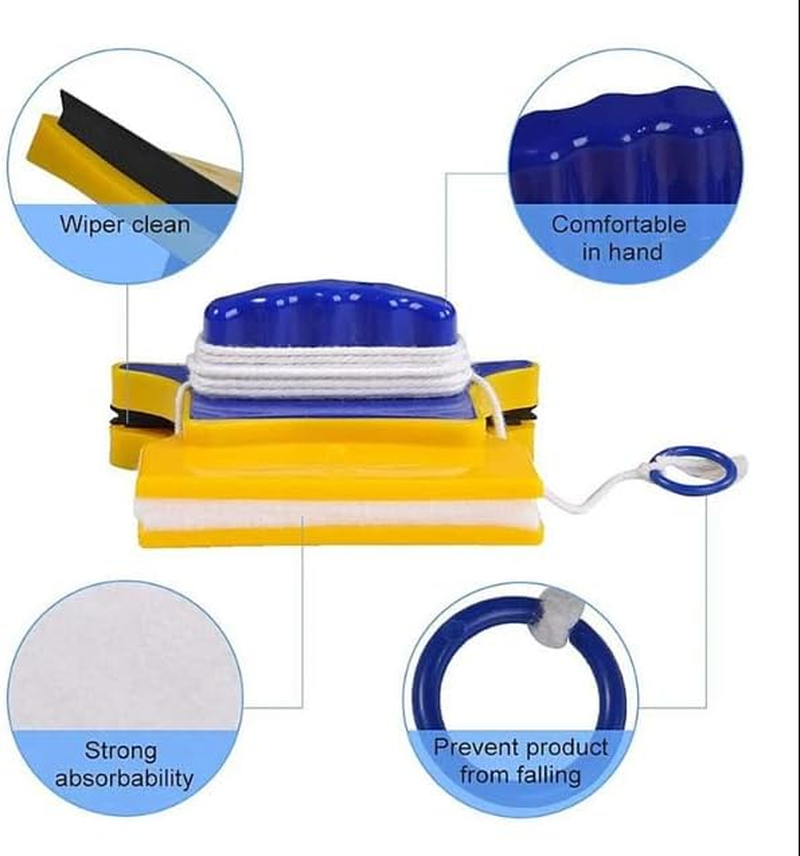 ZABEES Magnetic Window Cleaner, Automatic Water Discharge, Double Glazed Window Cleaner, Double Glazed Magnet Glass Cleaning Tool