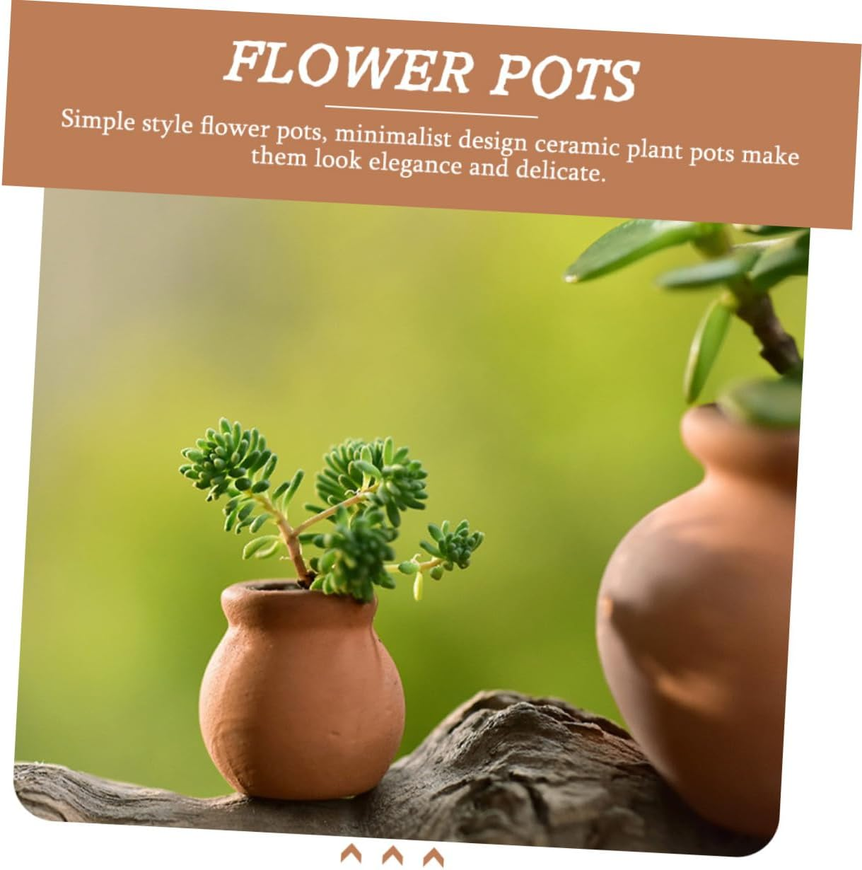 Milisten 6Pcs Small Plants Holder Pot Holder Terracotta Pots Holders Terracotta Pots Aquarium Pots for Desi Breathable Plant Pots Mini Container Jar Clay Light Brown image number 3