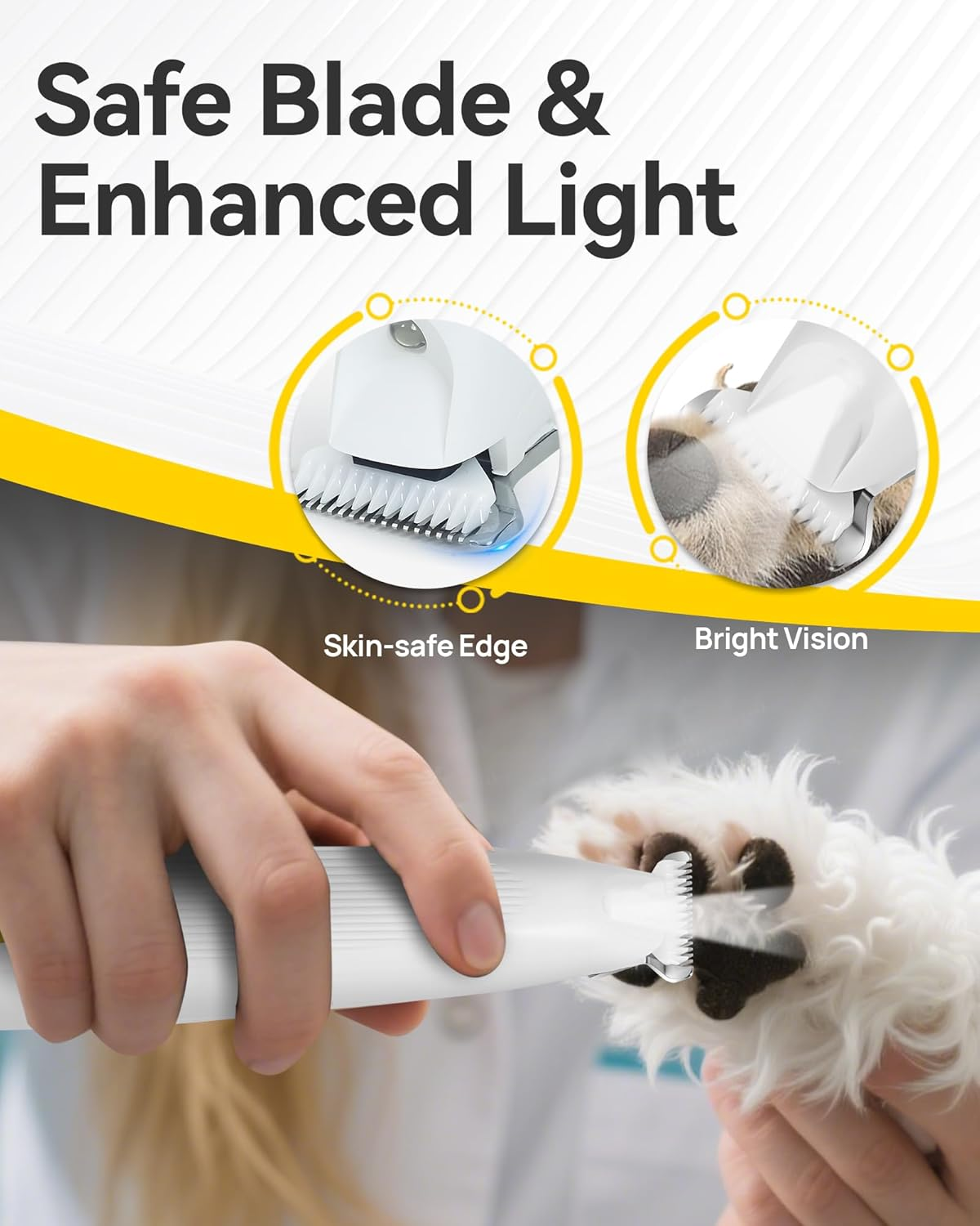 FURBONA Upgraded Dog Paw Trimmer with Digital LED Display & Enhanced Lighting &ndash; Cordless 18Mm Blade Clippers, 2-Speed, 35Db Low Noise, USB-C Rechargeable, for Grooming Paws, Ears, Face, Rump image number 4