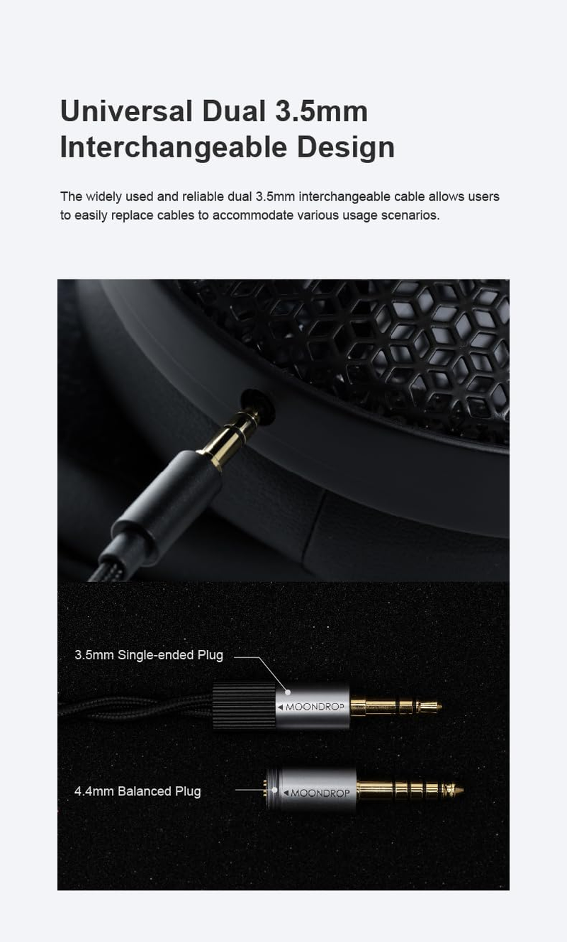 Moondrop Horizon Professional 50Mm Dynamic Driver Over-Ear Headphone 3.5Mm 4.4Mm Plug image number 3