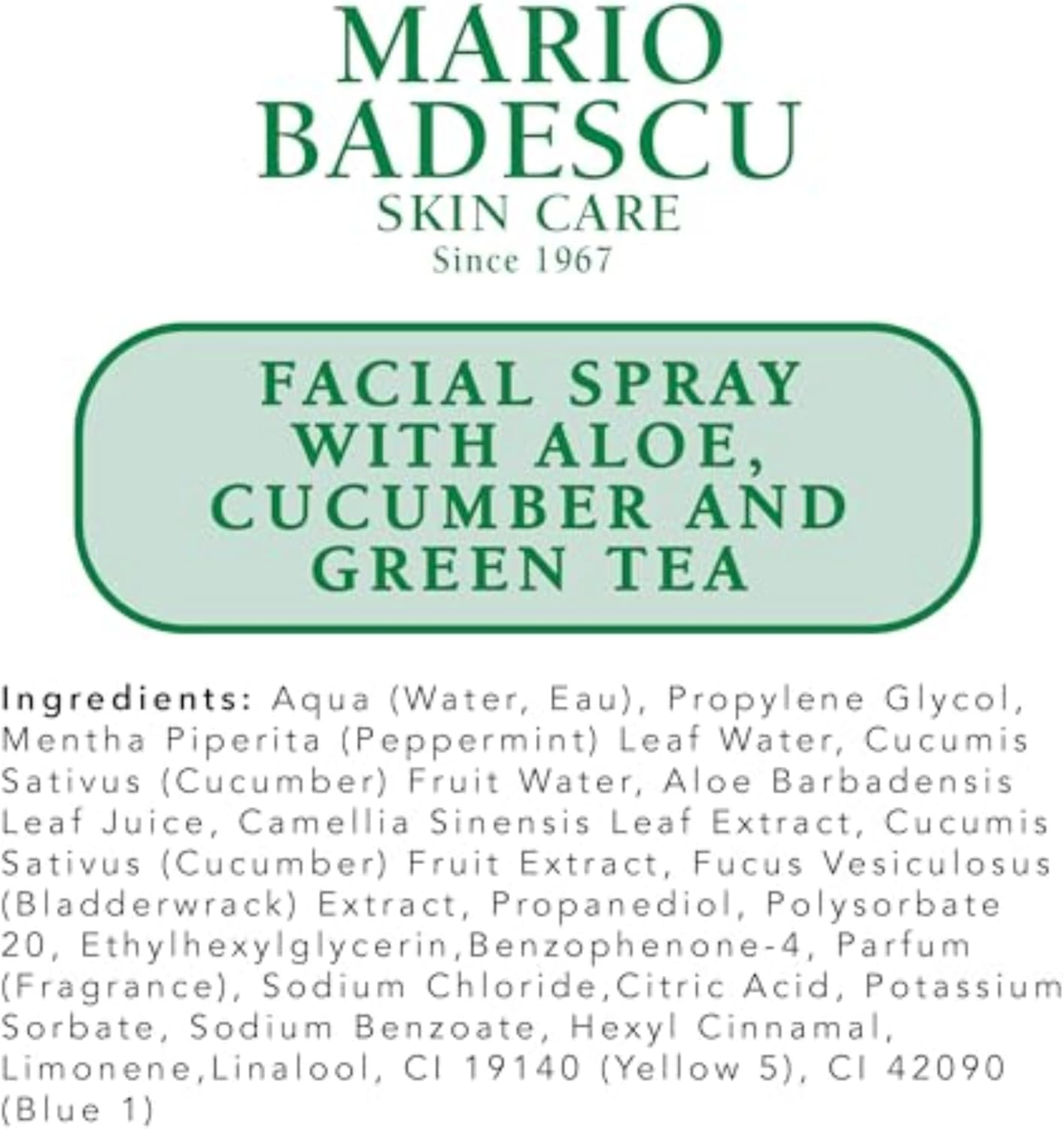Facial Spray with Aloe Cucumber and Green Tea by Mario Badescu for Women - 8 Oz Spray image number 4