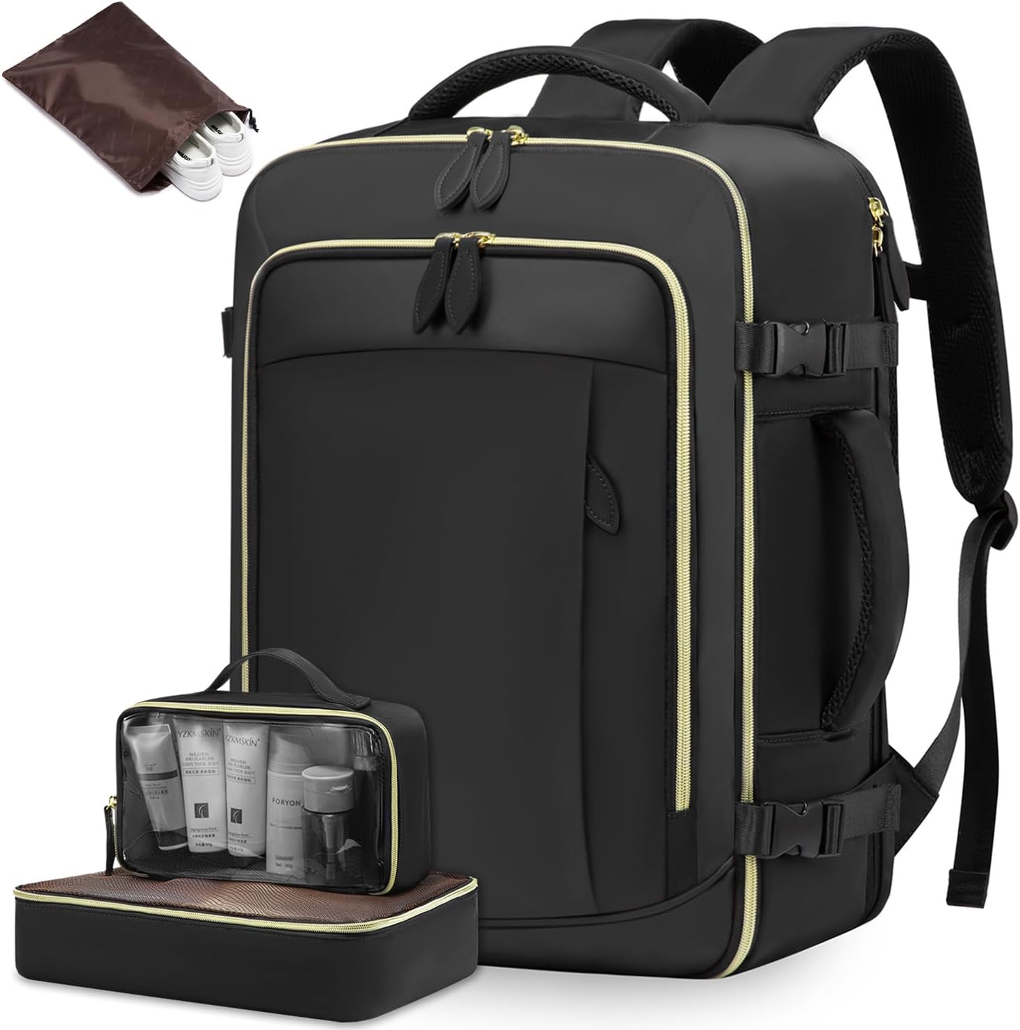 LOVEVOOK Travel Backpack for Women, 40L Carry on Backpack with 3 Packing Cubes,Tsa Personal Item Travel Bag Airline Approved, Water Resistant Weekender Overnight Luggage Daypack, Fits 17 Inch Laptop