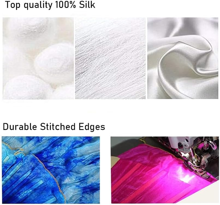 TMZAQH Women 1 Pair (Left+Right) Silk Belly Dance Fans Veil Belly Dancing Long Folding Fans Length 150 Cm Width 90 Cm image number 6