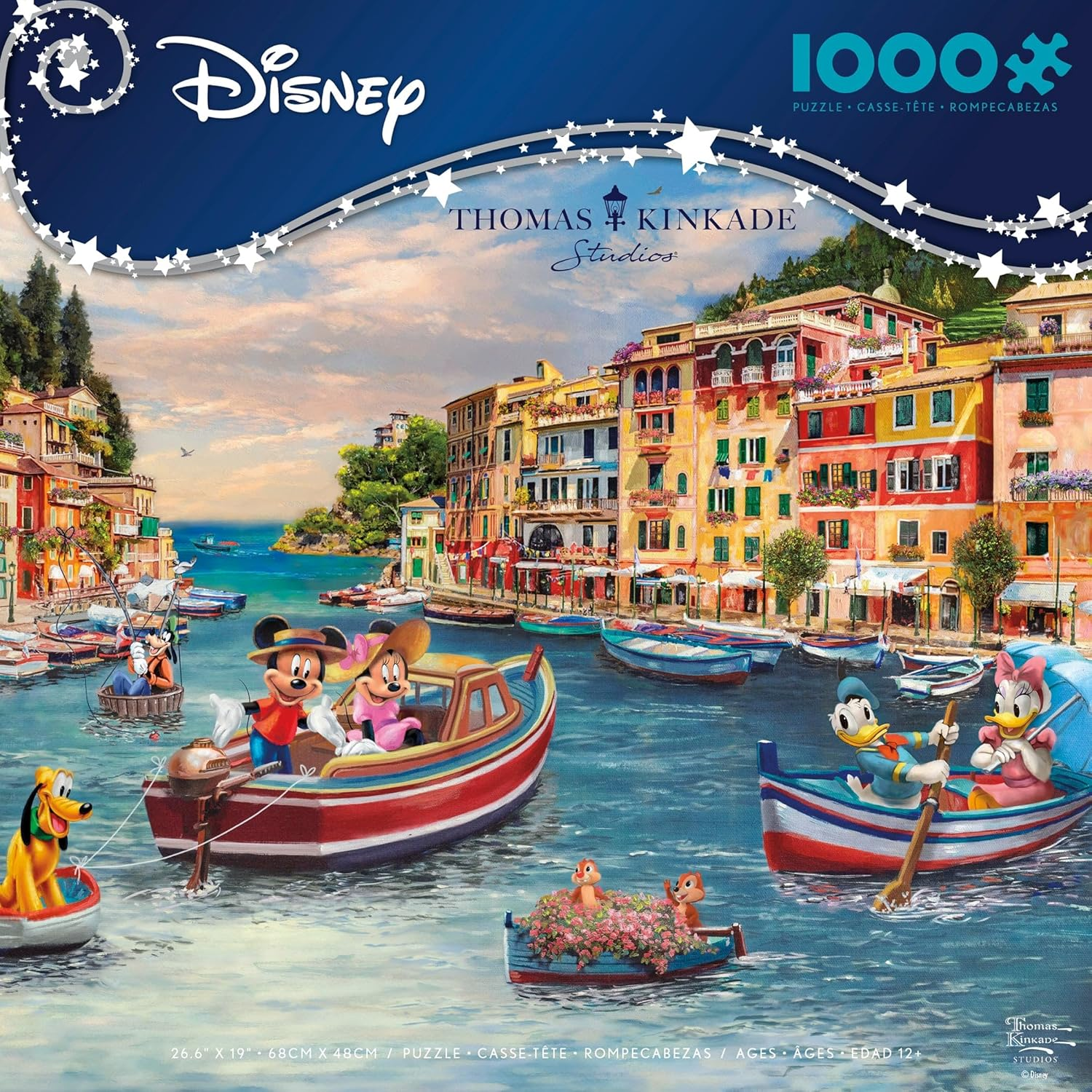 Ceaco - Thomas Kinkade - Disney - Mickey & Minnie in Italy - 1000 Piece Jigsaw Puzzle