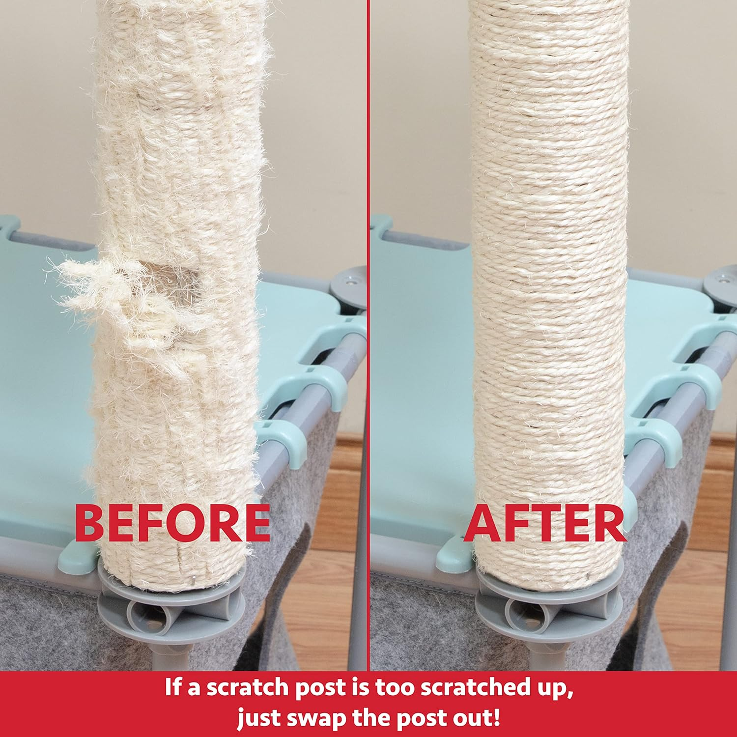 Kitty City Cat Furniture Accessories Cat Scratching Post Replacement and Only Compatible with Kitty City Playsets image number 4