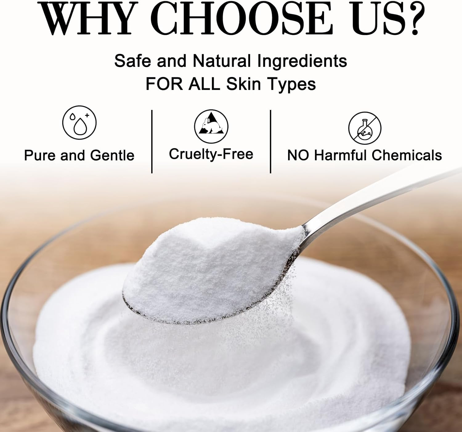 Hyaluronic Acid Powder for Face, High Molecular Weight Hyaluronic Acid Facial Serum Skin Care, Homemade Hydrating Serums, Moisturizer Skincare Cosmetics Grade 100G(5.32Oz) image number 6