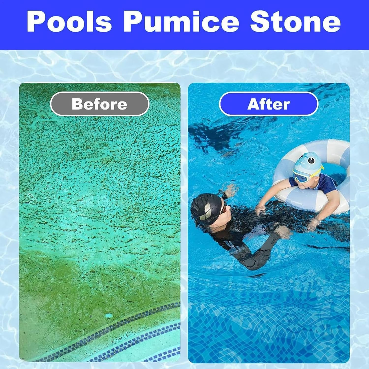 Meindin Pumice Stone for Pool Cleaning | Tile Stone for Pools - Handheld Grout & Concrete Cleaning, Calcium Remover for Pool Tile, Pumice Stone for Cleaning image number 1