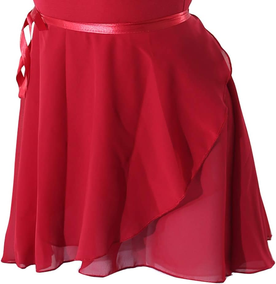WOOSUN Adult Ladies Ballet Wrap over Scarf Dance Leotard Skate Tutu Skirt Chiffon 38Cm