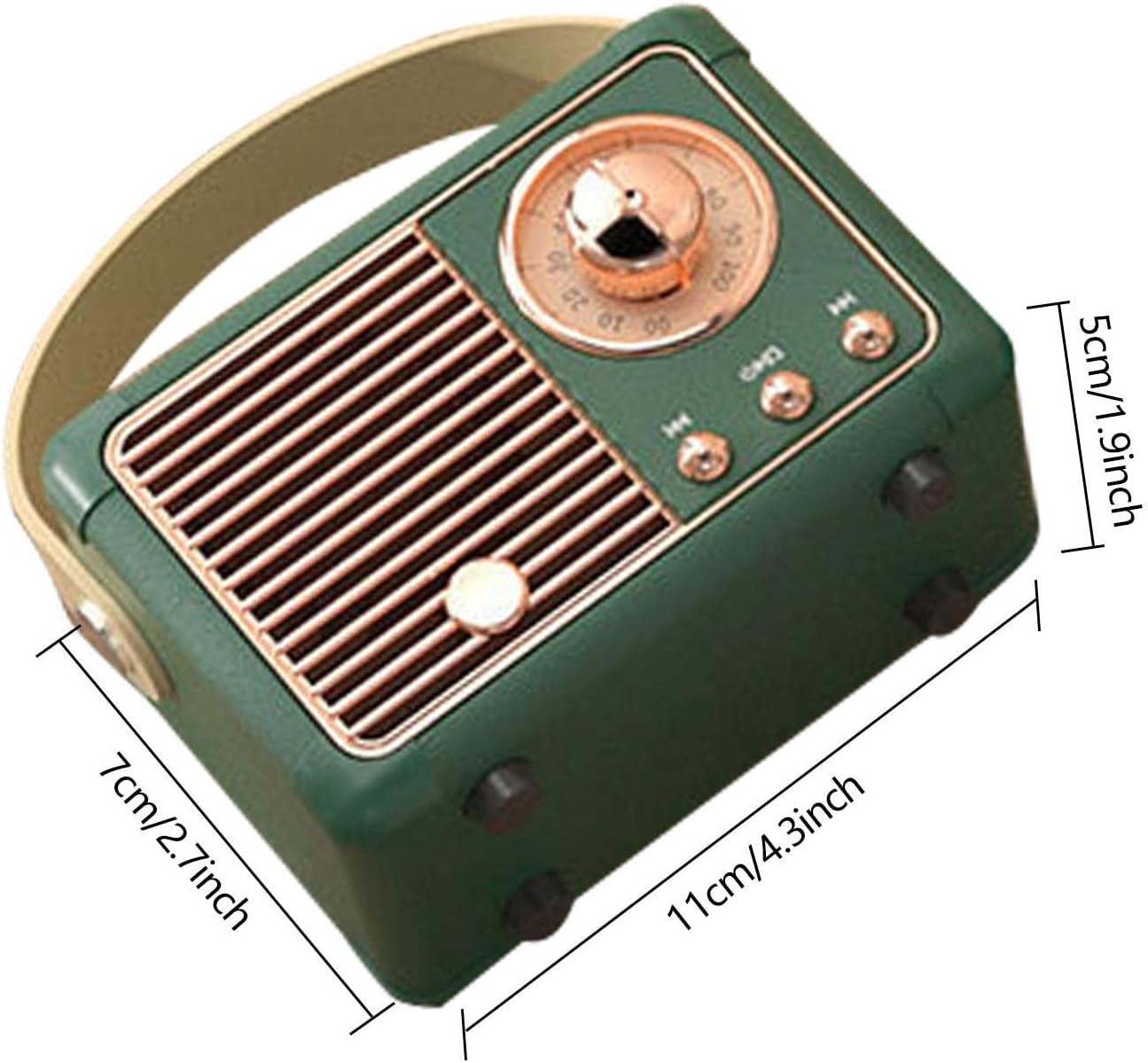 Retro Radio - Retro Decor with Stereo Sound Rich Bass - Blue-Tooth 5.0 Heavy Bass Music Player, 4-5H Long Playtime, Outdoor Speaker for Home, image number 3