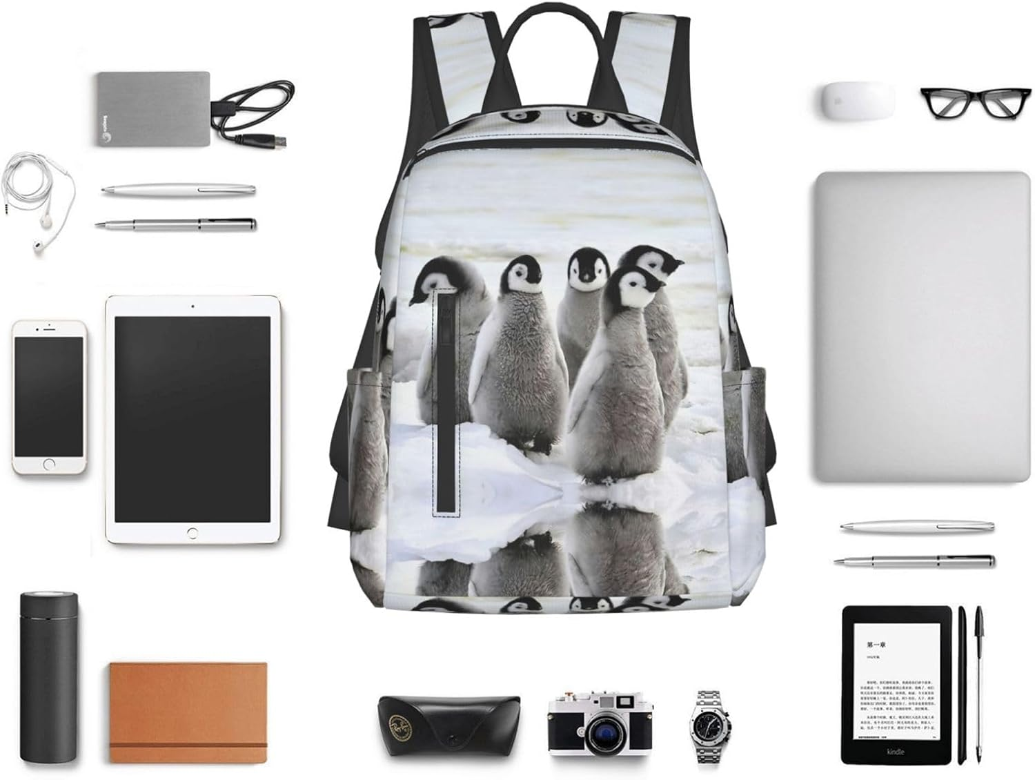 Edwal Flock of Birds Print Computer Backpack College Stylish Casual Laptop Bag for Travel/Business/Women/Men - England Symbols image number 2