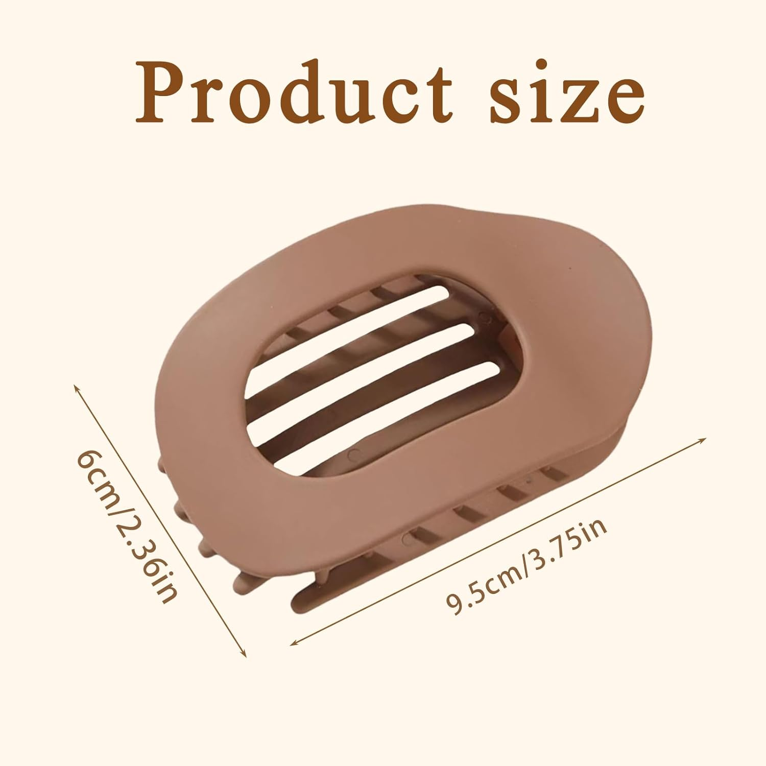 SSKHE Flat Claw Clips, Stylish Neutral Color Hair Barrettes, round Lay down Hair Clip for Thick Hair and Thin Hairs, Matte Large Duck Billed Design, Durable, Lightweight and Non-Slip(5Pcs) image number 6