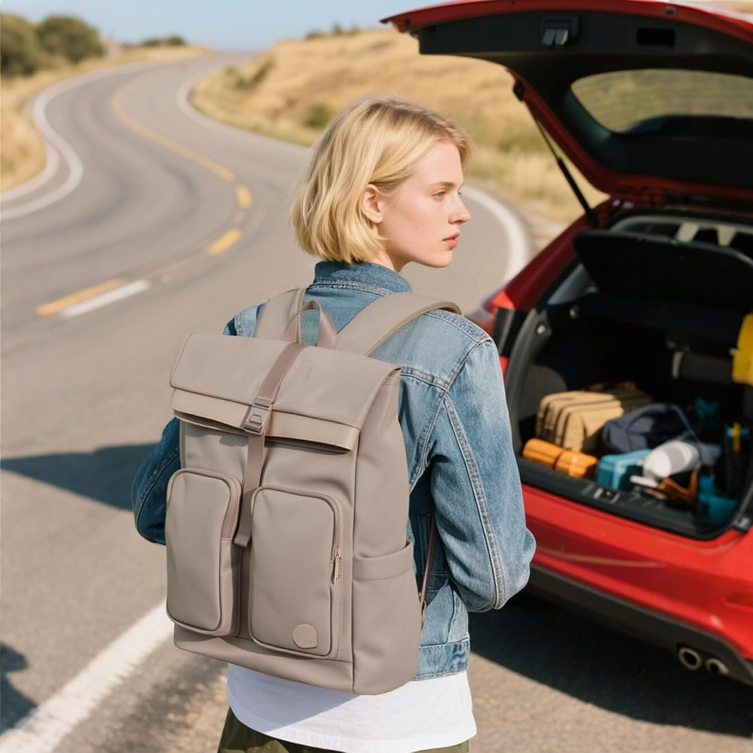 Aji Laptop Backpacks - Apricot image number 2