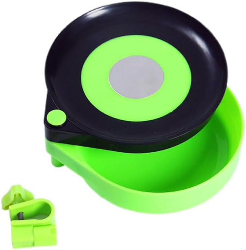 AIMALL Magnetic Bait Tray with Rotating Cover, 7.5-Inch Centre Fishing Tackle Box Feeder Holder for Carp Angling, Clamp and Ground Rod Included