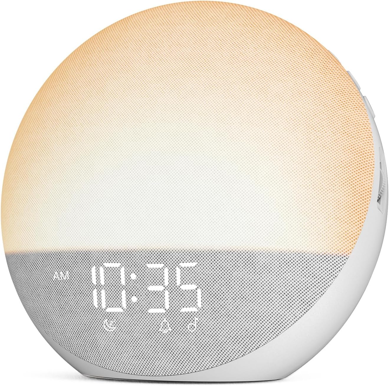 Sunrise Alarm Clock White Noise Machine: Natural Wake up Light - Dimmable Clock with Bluetooth Speaker for Bedroom - 25 Sleep Sounds for Baby Adults Kids Frost White image number 2