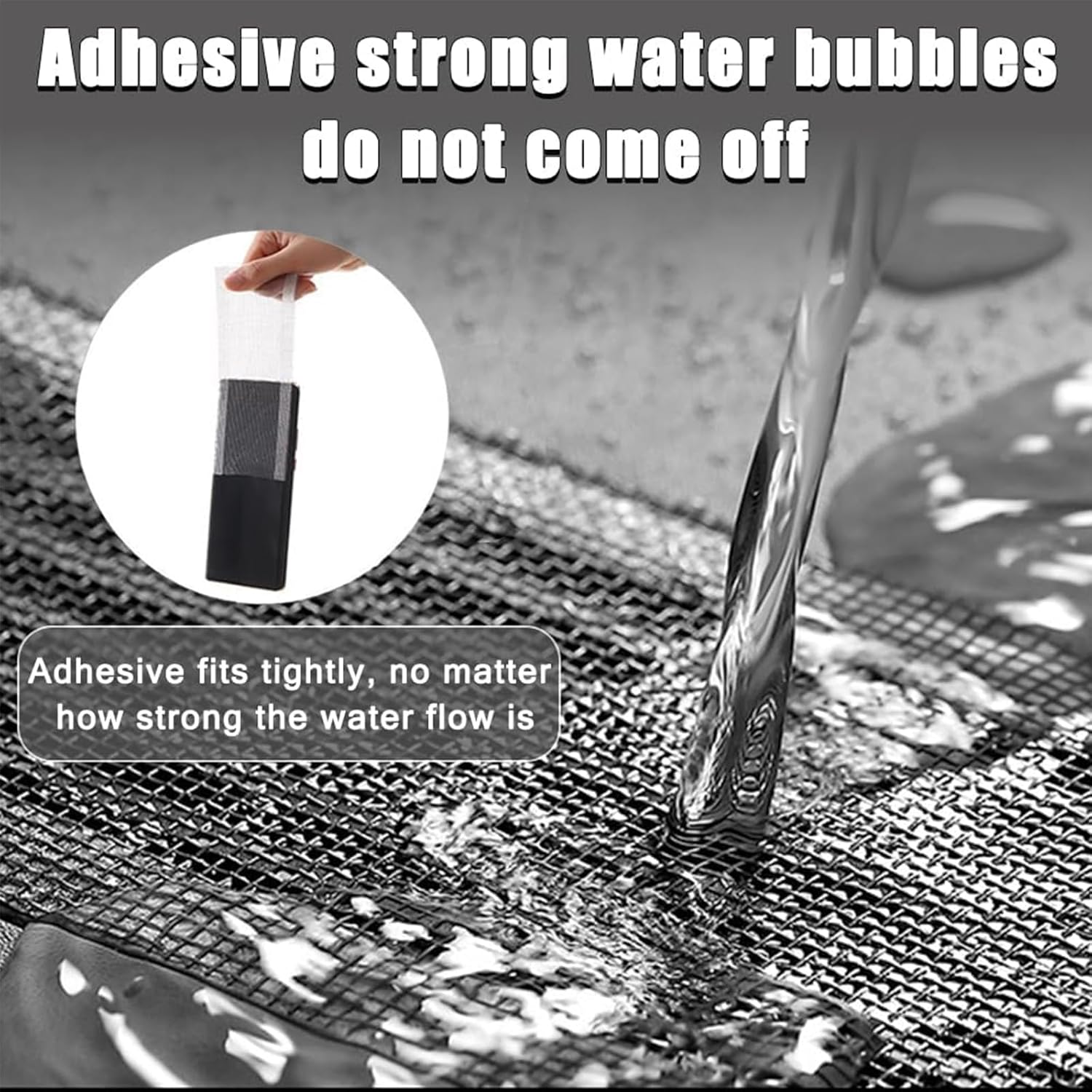 Nlvnmv 3 Pack Disposable Shower Drain Hair Catcher Stickers, Self-Adhesive Mesh Drain Covers with Cleaning Shovel for Bathroom, Kitchen, or Linear Floor Drains (10Cm X 10M/3.93In X 393.7In) image number 6