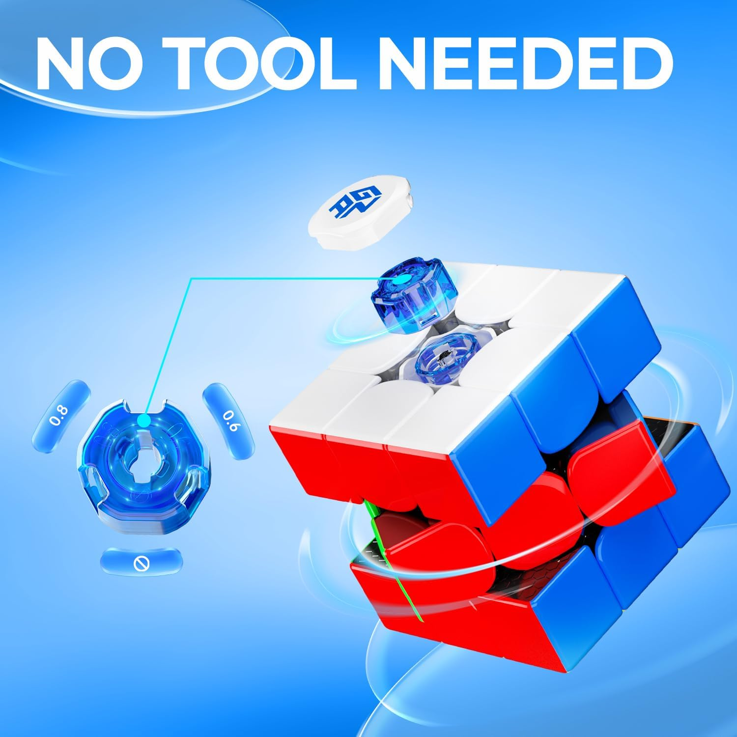 GAN 356 R S 3X3 Speed Cube Gans RS Magic Cube Stickerless image number 3