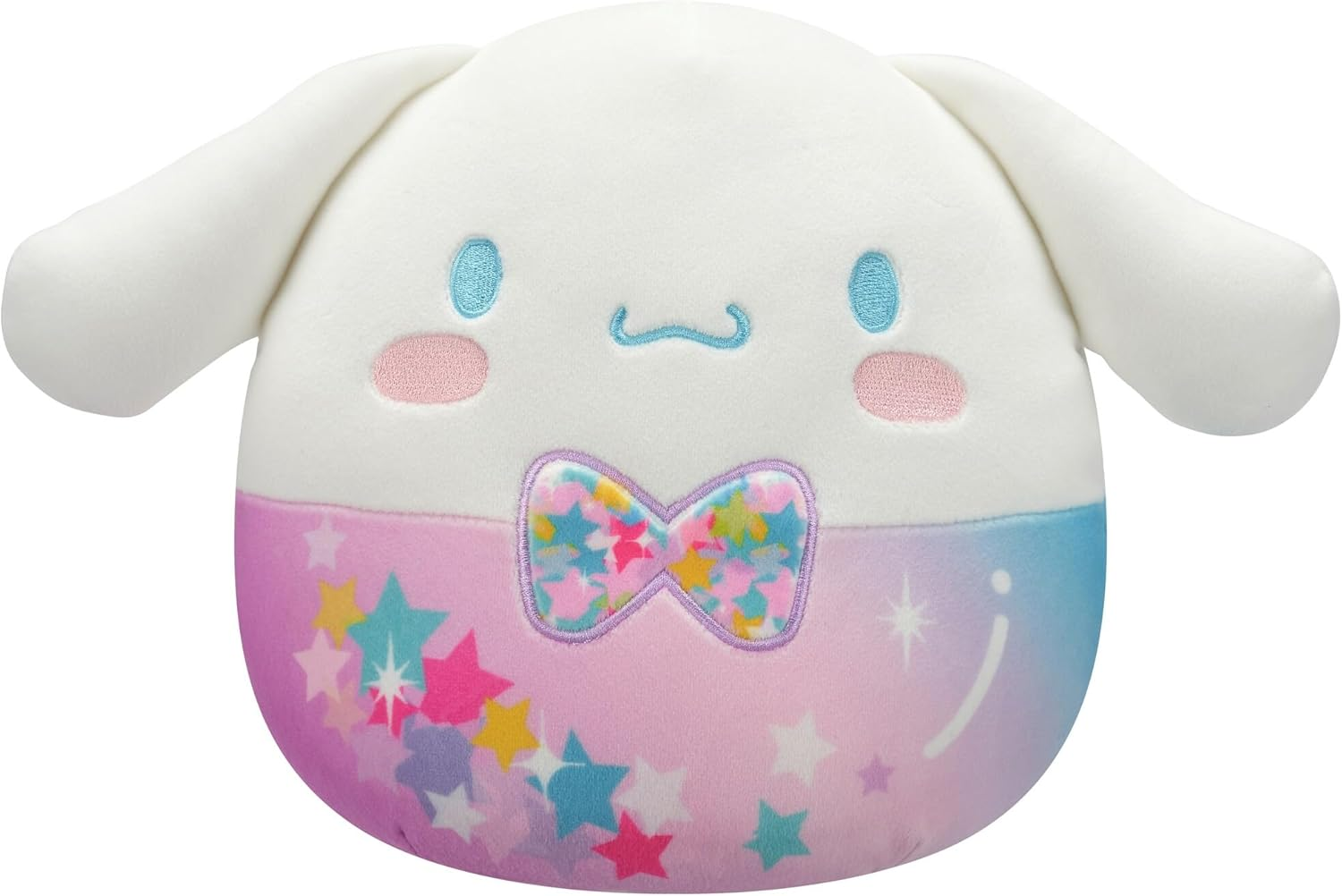 Squishmallows Hello Kitty and Friends Cinnamoroll Plush, 8 Inch, Stars and Bowtie Design