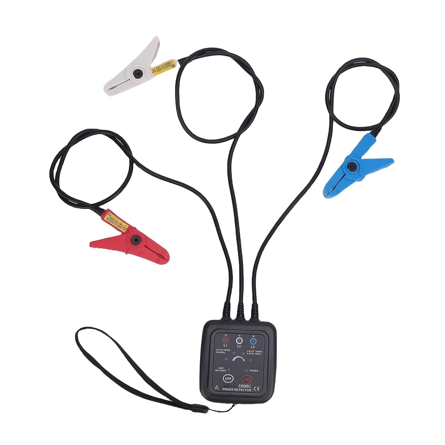 Pyhodi Noncontact Phase Sequence Tester, AC 70V- Manufacturer Direct Phase Rotation Meter, 5.4Kvrms Insulation Strength Non Touch Phaseing Rotation Meter image number 1