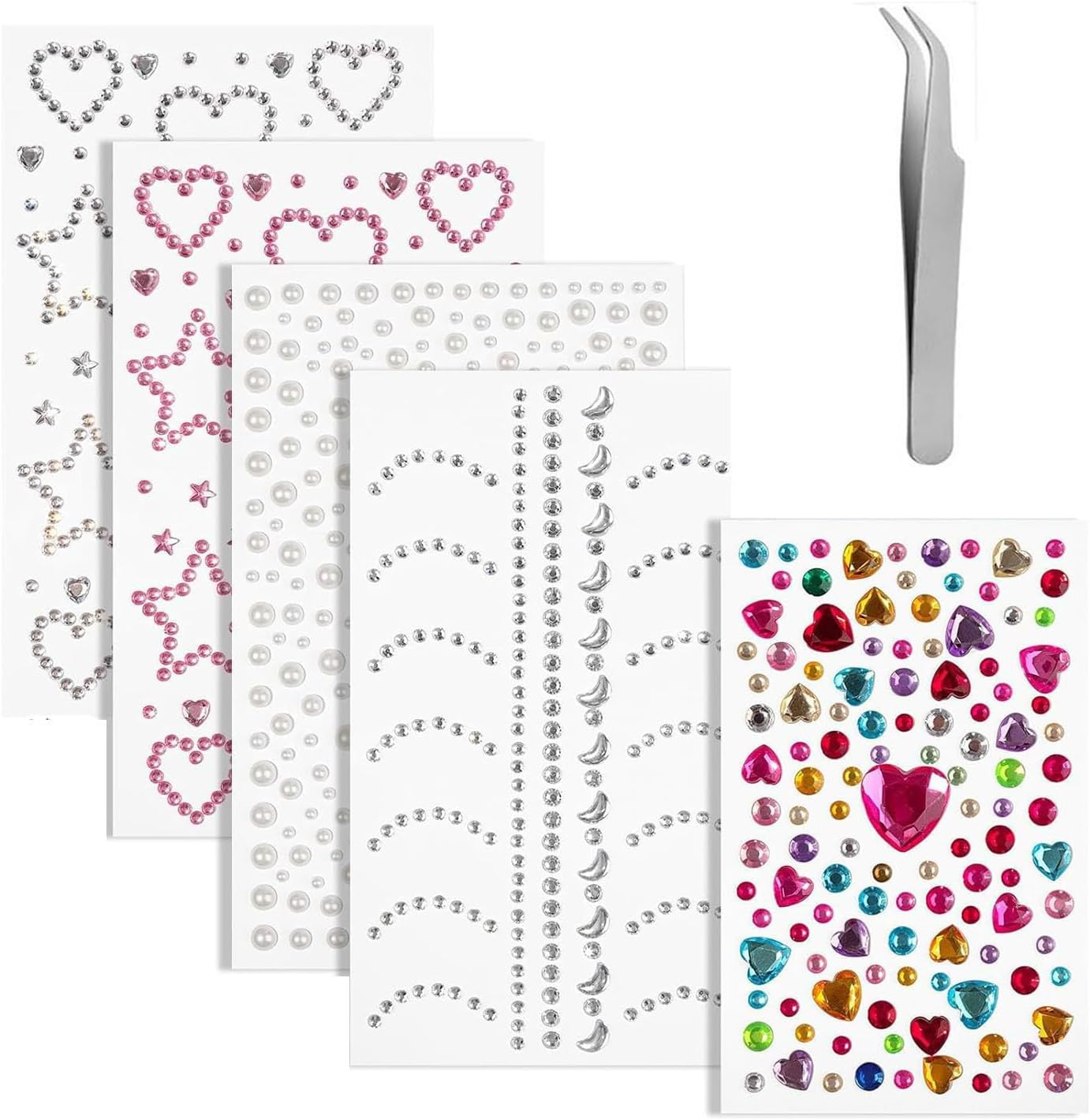 Limcryspp Self-Adhesive Facial Rhinestone - Waterproof Body and Face Nail Polish Glitter | Party and Holiday Sequin Decorative, Suitable for Women, Teenagers and Children image number 3