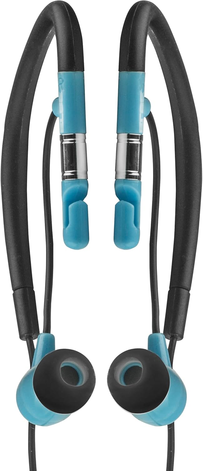 ELBE AU-009-DEP &ndash; Water Resistant Sports In-Ear Headphones &ndash; Black and Blue image number 1