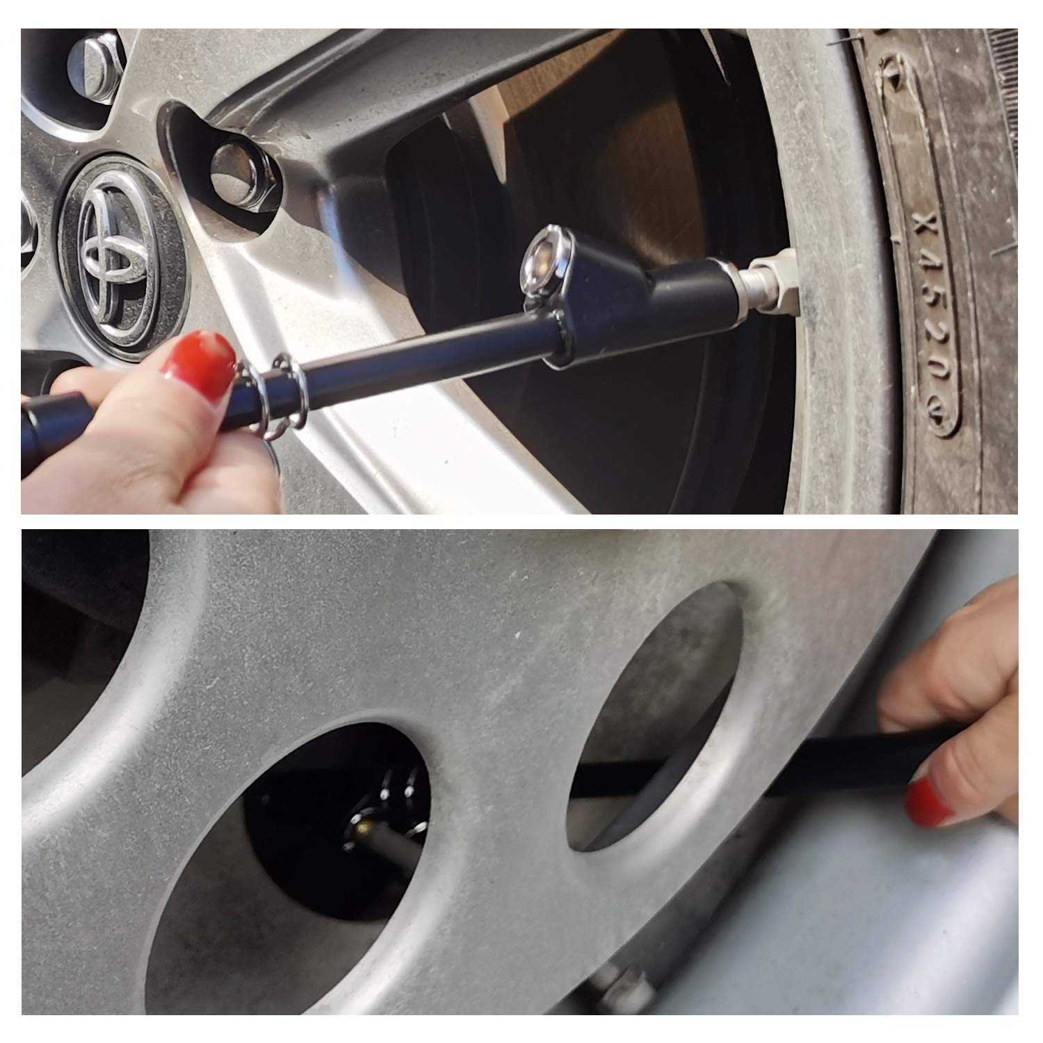 GODESON Dual Head Tire Pressure Gauge, Heavy Duty Pencil Tire Gauge Range 10-150Psi,Dual Head Truck Pen Air Pressure Gauge (Pack of 2) image number 4