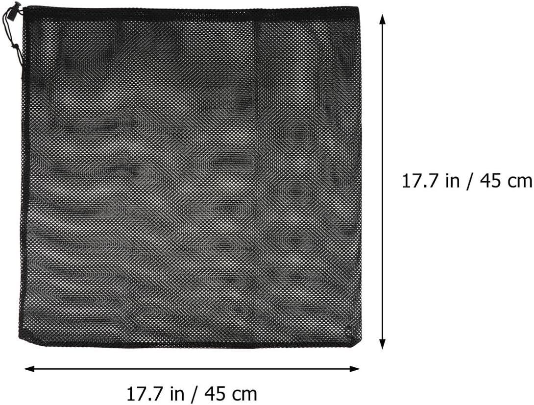 Anneome 2Pcs Water Pump Filter Bags with Drawstring Sturdy Knitted Mesh Barrier Nets Easy-Clean Protective Covers for Outdoor Pumps and Fish Tank Filters image number 2