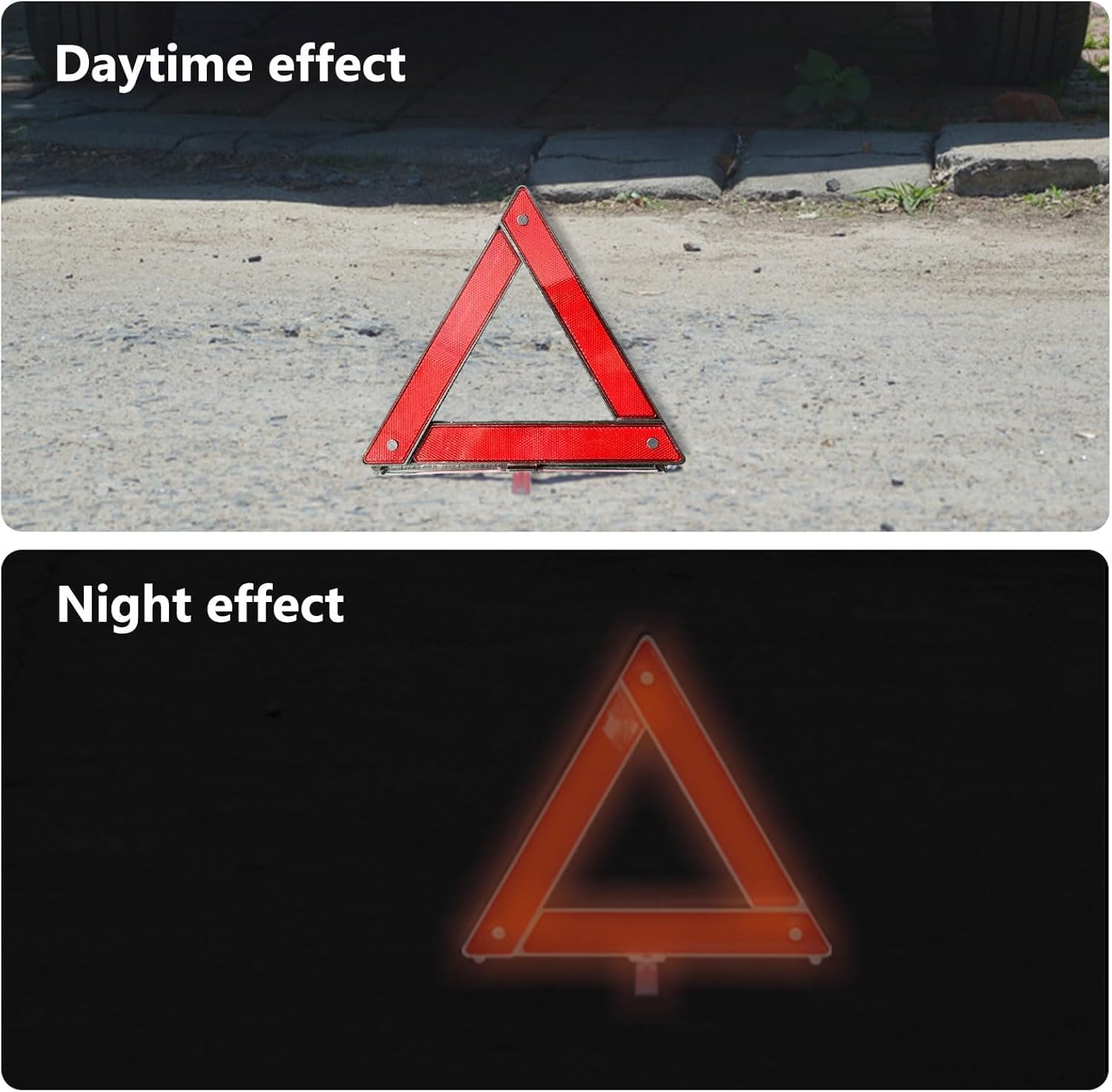 2 in 1 Emergency Warning Triangle & Reflective Safety Vest Kit, Car Safety Kit, Warning Triangles for Cars with Storage Case, Car Breakdown Kit, High Visibility Vest, Travel Roadside Aidt image number 5