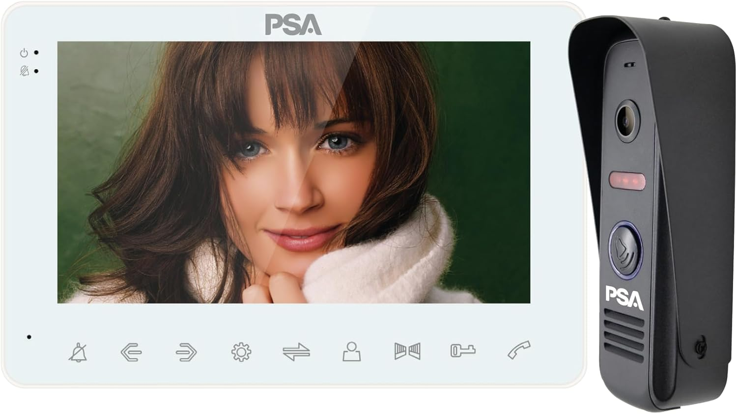 PSA Centrii HD Door Bell with Internal Monitor, Two Way Audio, Gate/Door Control, Digital Photo Frame, Expandable to 2 Door Stations & 6 Monitors. Free App & Instant Notifications image number 1