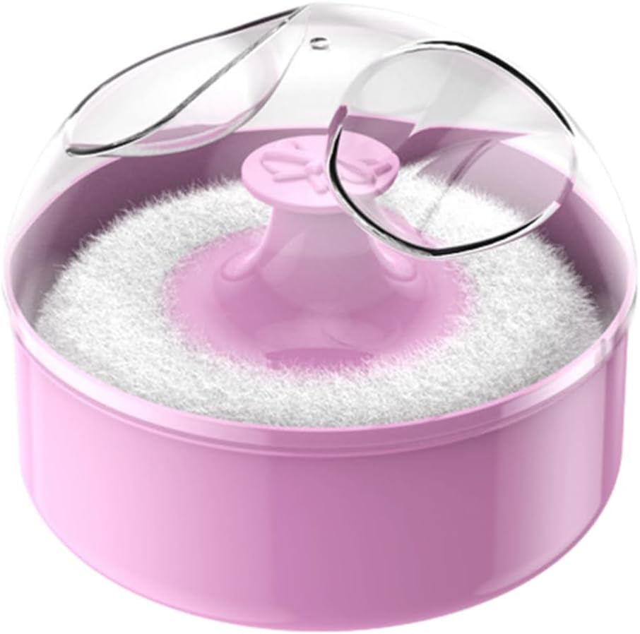 Powder Quest Set - Soft Body Powder Applicator, Portable Container | Dustproof Cosmetic Dispenser Hygienic Storage for Home Travel Beauty Care Wellness Powder Quad Set Soft Body image number 1