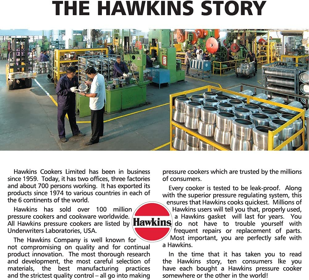 Hawkins Classic Aluminum Pressure Cooker, 5 L, Silver image number 2